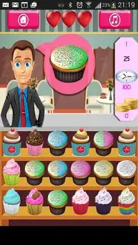 Cupcakes Shop Find Pairs Game Screen Shot 0