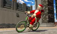 Bicycle Santa Christmas Pizza Delivery Screen Shot 1