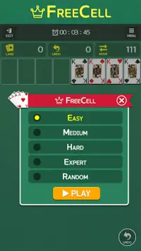FreeCell - Jeu de cartes classique Screen Shot 1