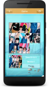 BTS Slide Puzzle Game Screen Shot 1