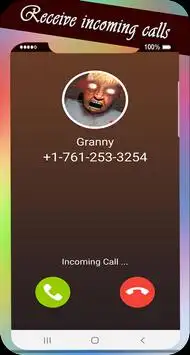 video call and chat simulation with granny's Screen Shot 4