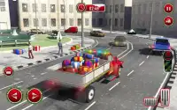Santa Pengiriman hadiah Truk 3D Game Natal Screen Shot 9