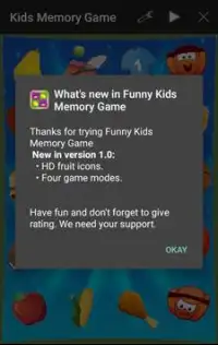 Memory Game for Kid Screen Shot 0