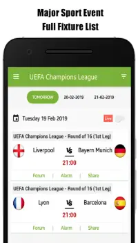 Live Sports TV Guide - Free TV Channels Frequency Screen Shot 1