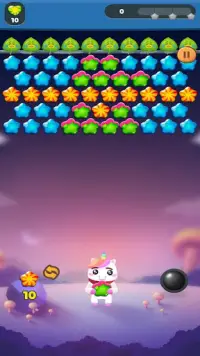 Puffy Bubble Unicorn Shooter - Time killing games Screen Shot 1