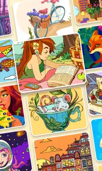 Color Stories: coloring casino & paint art gallery Screen Shot 2