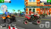 ATV City Traffic Racing Games 2019 Screen Shot 1