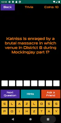 Quiz About Hunger Games - Trivia and Quotes Screen Shot 5