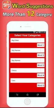 Solution For Stop Categories Word - Word Games Screen Shot 2