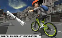 자전거 게임에서 자전거 라이더 레이서 던지기 종이 Screen Shot 7