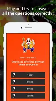 Dragon Ball Quiz Screen Shot 1