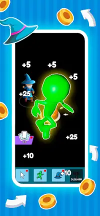 Green button: Trò chơi clicker Screen Shot 4