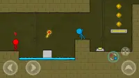 Red and Blue Stickman : Animation Parkour Screen Shot 1