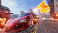 Flying Fire Super Hero Game 3D Screen Shot 1