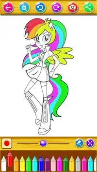 coloring horse pony cute Screen Shot 4