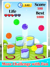Bucket Color Ball Challenge Game Screen Shot 1
