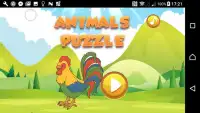 Kids Vocabulary Puzzle Animal Toddlers Preschool Screen Shot 1