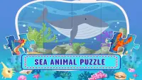 Sea World Animal Kids Games - naam puzzel kleuren Screen Shot 2