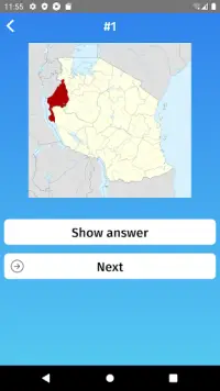 Tanzania: Regions & Provinces Map Quiz Game Screen Shot 4