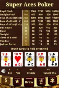 Super Aces Poker Screen Shot 2