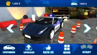 cực điều khiển trường học cảnh sát ô tô đậu xe 3D Screen Shot 0