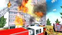trò chơi lái xe cứu hỏa 2019 - Fire Truck Driving Screen Shot 7