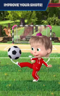माशा एंड द बेयर: फुटबॉल खेल Screen Shot 5
