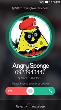 Call Simulator For Angry Sponge Screen Shot 0