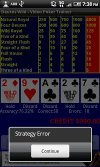 Video Poker - Deuces Wild Screen Shot 1