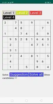 Sudoku game Screen Shot 0