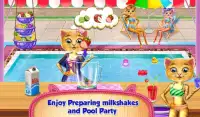 Baby Kitty Swimming Pool Party Screen Shot 2