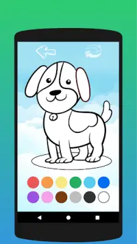 Coloring for Kids: Color the Dog Screen Shot 2