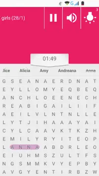 girls word search Screen Shot 2