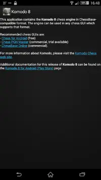 Komodo 8 Chess Engine Screen Shot 0