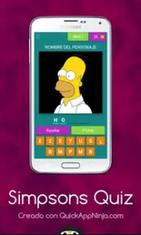 Simpsons Quiz Screen Shot 0