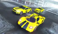 雪のタクシー駐車Sim 3D 2017 Screen Shot 0