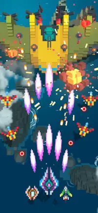Sky Wings: Pixel Fighter 3D Screen Shot 3