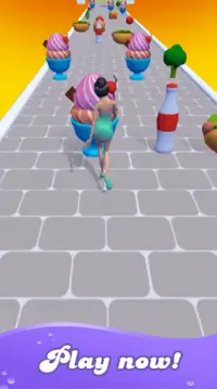 Body race io - Girl fat race games Screen Shot 1
