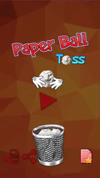 Paper Ball Tossing Flip Throwing to Bin Game Screen Shot 1