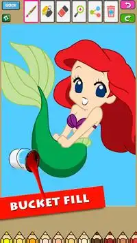 Little Mermaid Coloring Book Screen Shot 1