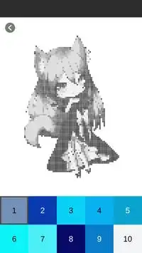 Dolls Anime Pixel Art - Color By Number Screen Shot 4