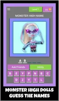 Monster High Dolls - Character Quiz Screen Shot 0