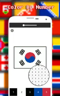 Flags Coloring By Number - Pixel Screen Shot 1