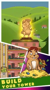 Idle Hamster Tower Tycoon: Gold Miner Clicker Screen Shot 2