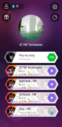 QT FNF Termination Funny Music Tiles Screen Shot 0
