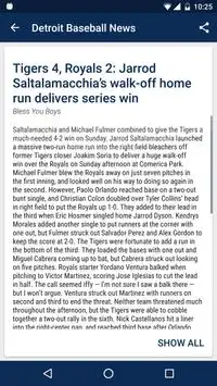 Detroit Baseball News Screen Shot 3