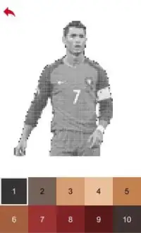 Cristiano Ronaldo Color by Number - Pixel Art Game Screen Shot 4