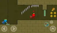 Red and Blue Stickman : Animation Parkour Screen Shot 12