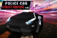 Carro de polícia rua corrida sim Screen Shot 3