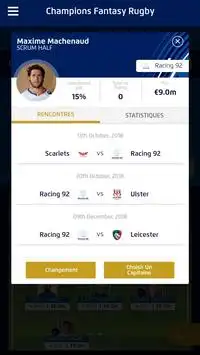 Champions Fantasy Rugby Screen Shot 3